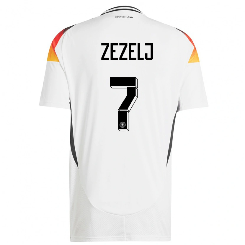 Danxen Dětské Německo Neno Zezelj #7 Bílý Domů Hráčské Dresy 24-26 Dres