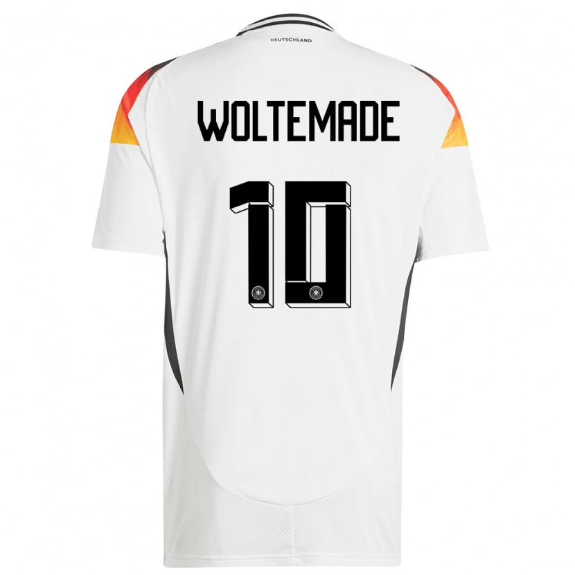 Danxen Dětské Německo Nick Woltemade #10 Bílý Domů Hráčské Dresy 24-26 Dres