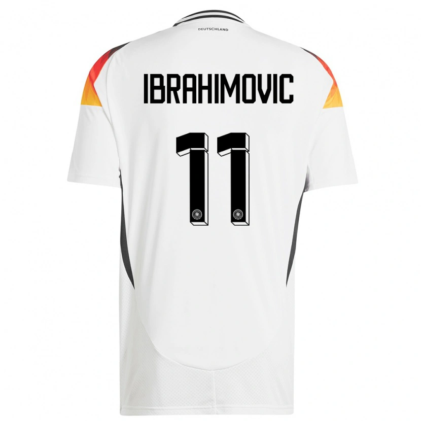 Danxen Dětské Německo Arijon Ibrahimovic #11 Bílý Domů Hráčské Dresy 24-26 Dres