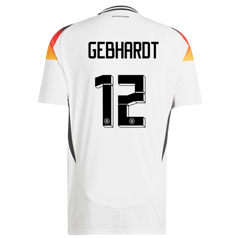 Danxen Dětské Německo Felix Gebhardt #12 Bílý Domů Hráčské Dresy 24-26 Dres