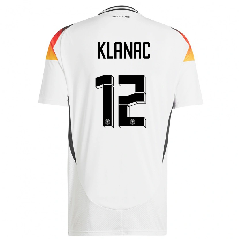 Danxen Dětské Německo Leon Klanac #12 Bílý Domů Hráčské Dresy 24-26 Dres