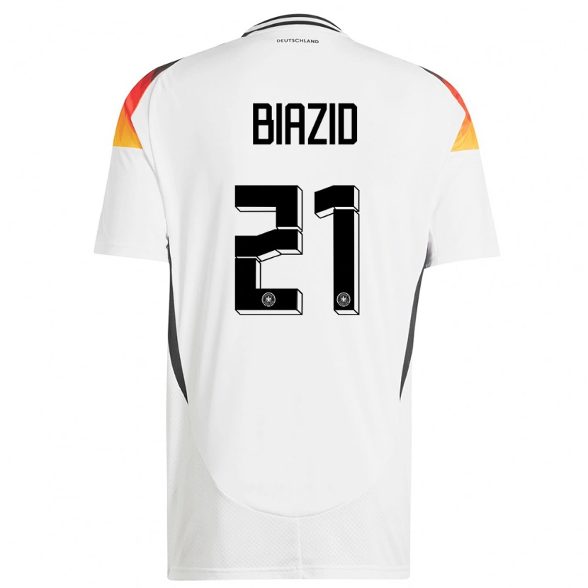Danxen Dětské Německo Zain Biazid #21 Bílý Domů Hráčské Dresy 24-26 Dres
