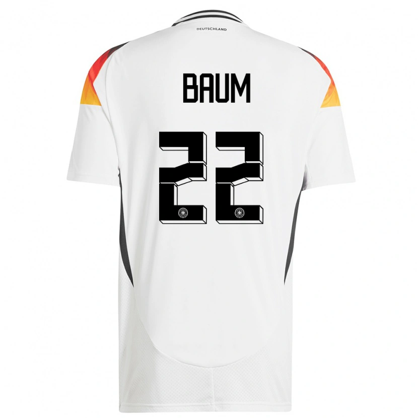 Danxen Dětské Německo Elias Baum #22 Bílý Domů Hráčské Dresy 24-26 Dres