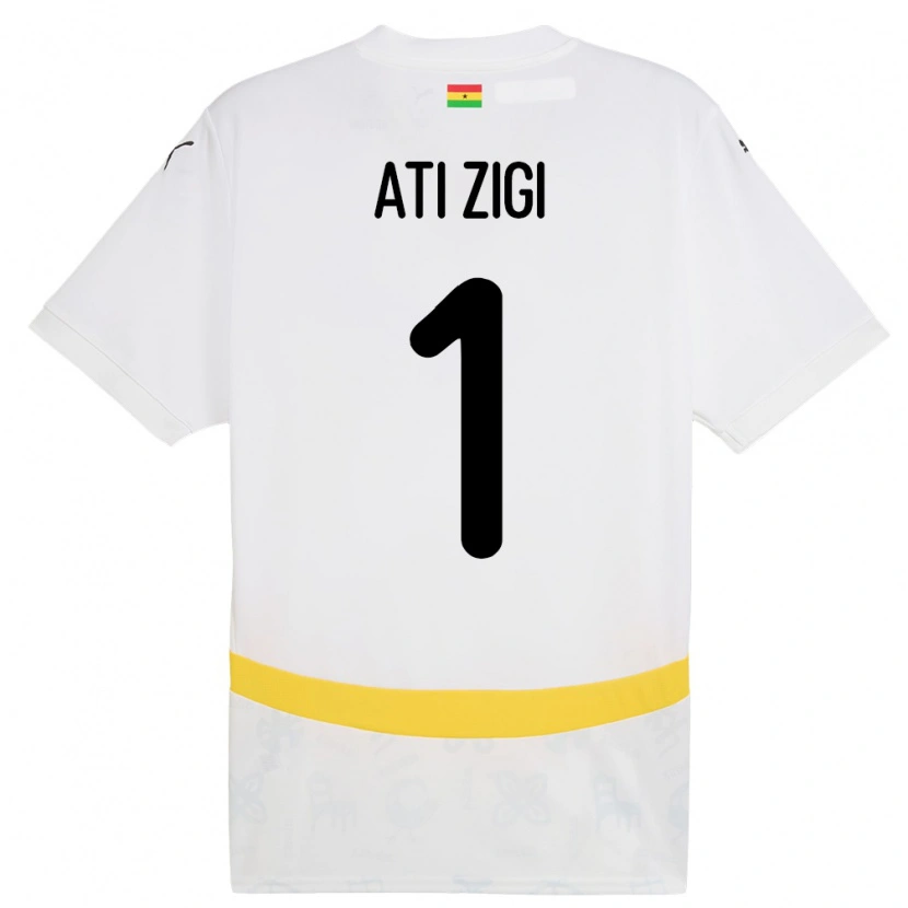Danxen Dětské Ghana Lawrence Ati Zigi #1 Bílý Domů Hráčské Dresy 24-26 Dres