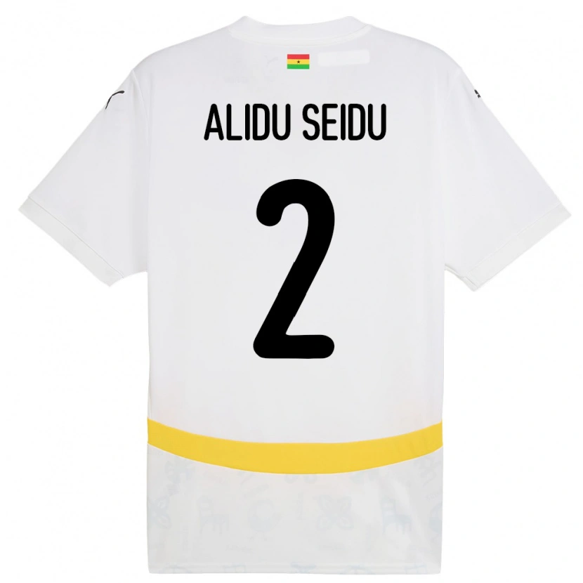 Danxen Dětské Ghana Alidu Seidu #2 Bílý Domů Hráčské Dresy 24-26 Dres