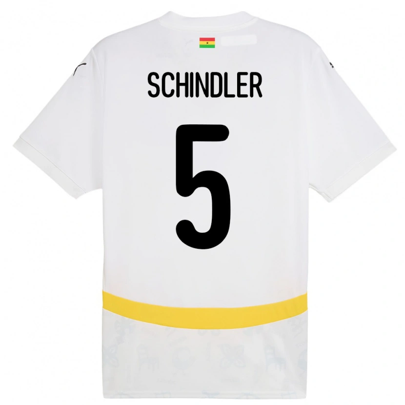 Danxen Dětské Ghana Kingsley Schindler #5 Bílý Domů Hráčské Dresy 24-26 Dres