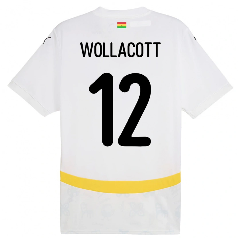 Danxen Dětské Ghana Joe Wollacott #12 Bílý Domů Hráčské Dresy 24-26 Dres