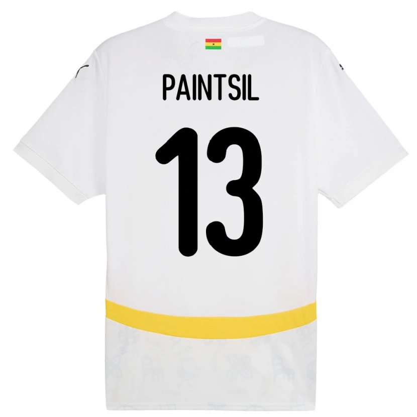 Danxen Dětské Ghana Joseph Paintsil #13 Bílý Domů Hráčské Dresy 24-26 Dres
