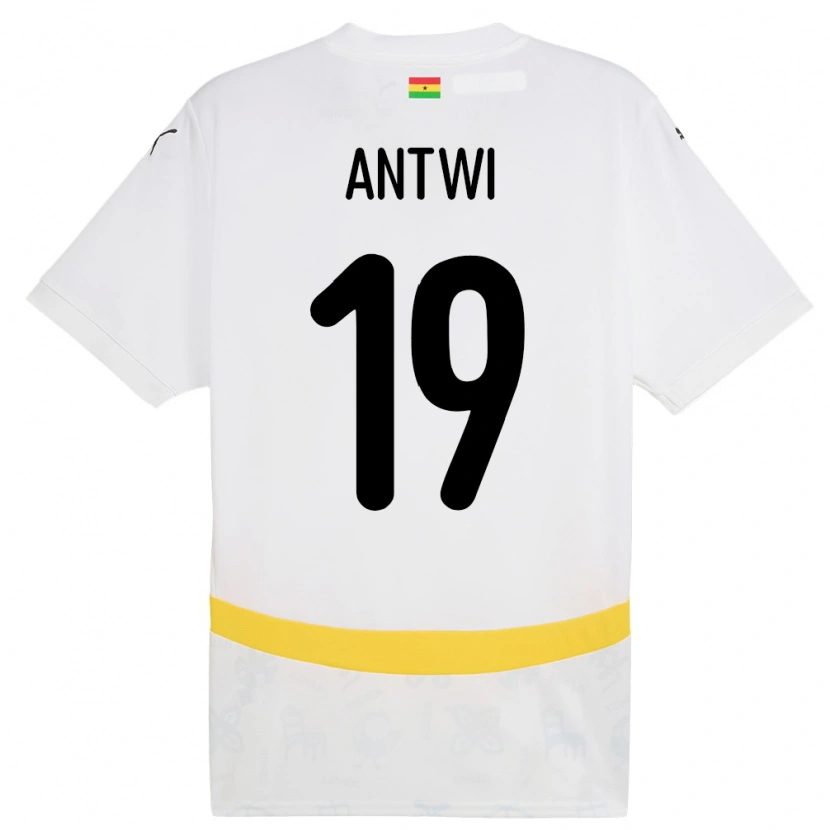 Danxen Dětské Ghana Emmanuel Antwi #19 Bílý Domů Hráčské Dresy 24-26 Dres