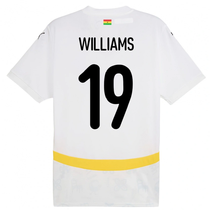 Danxen Dětské Ghana Iñaki Williams #19 Bílý Domů Hráčské Dresy 24-26 Dres