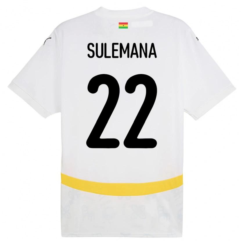 Danxen Dětské Ghana Ibrahim Sulemana #22 Bílý Domů Hráčské Dresy 24-26 Dres