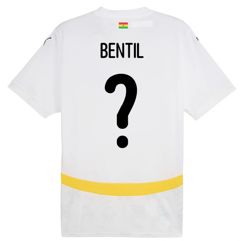 Danxen Dětské Ghana Godwin Bentil #0 Bílý Domů Hráčské Dresy 24-26 Dres