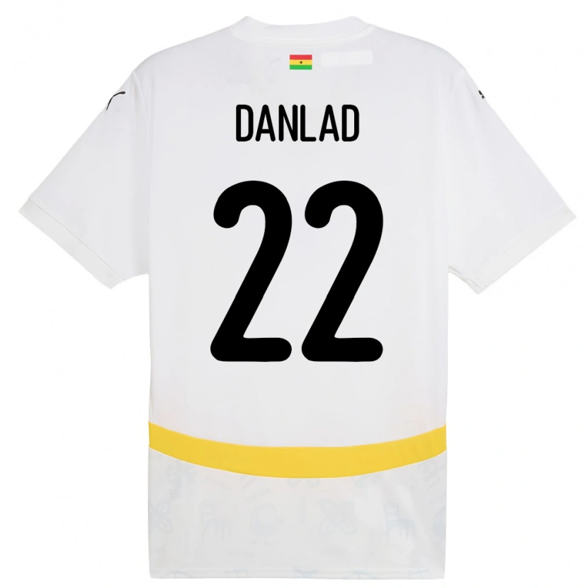 Danxen Dětské Ghana Ibrahim Danlad #22 Bílý Domů Hráčské Dresy 24-26 Dres