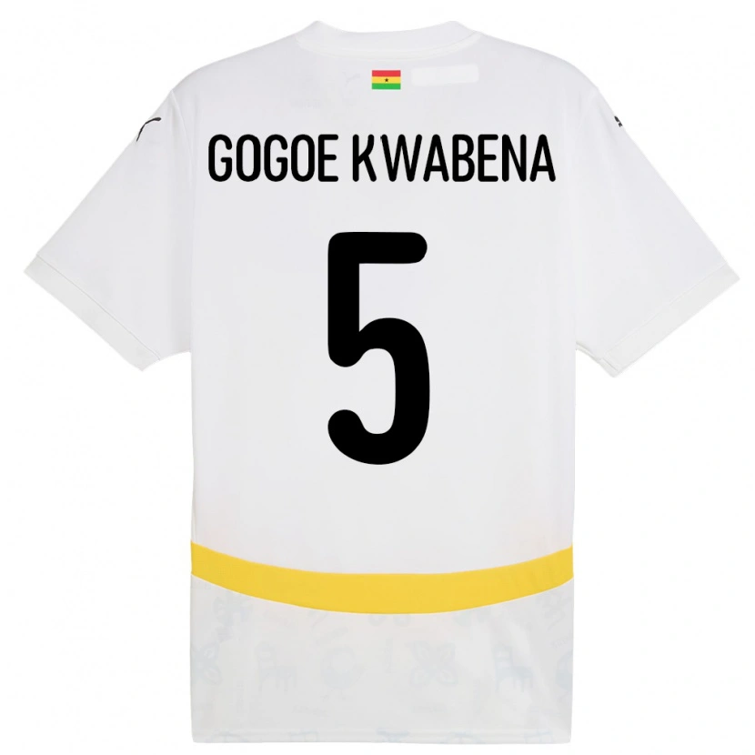 Danxen Dětské Ghana Boahen Gogoe Kwabena #5 Bílý Domů Hráčské Dresy 24-26 Dres