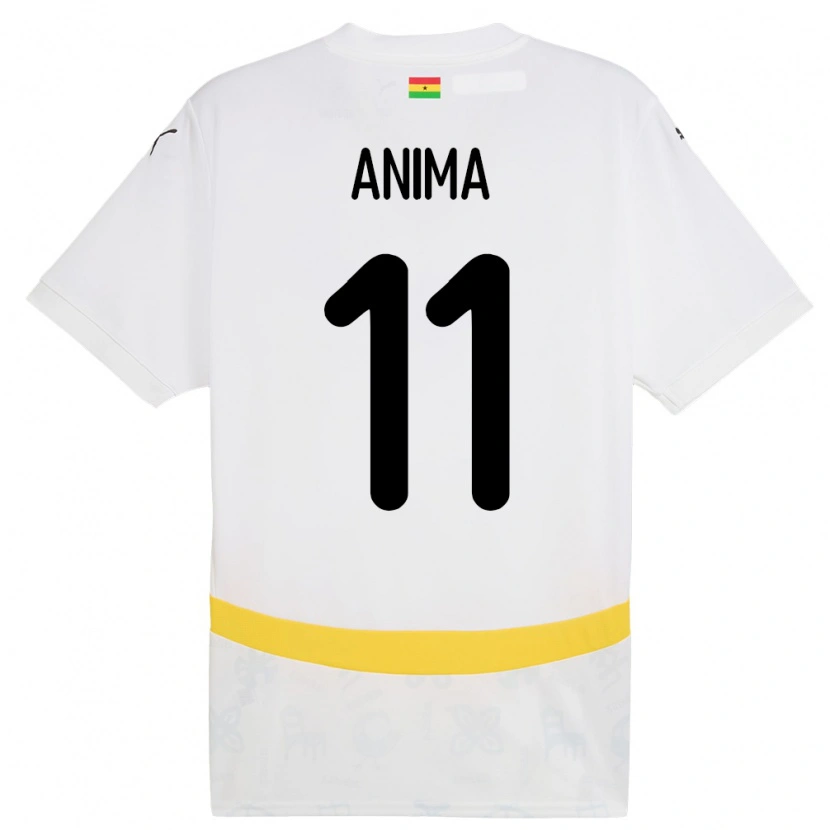 Danxen Dětské Ghana Naomi Anima #11 Bílý Domů Hráčské Dresy 24-26 Dres