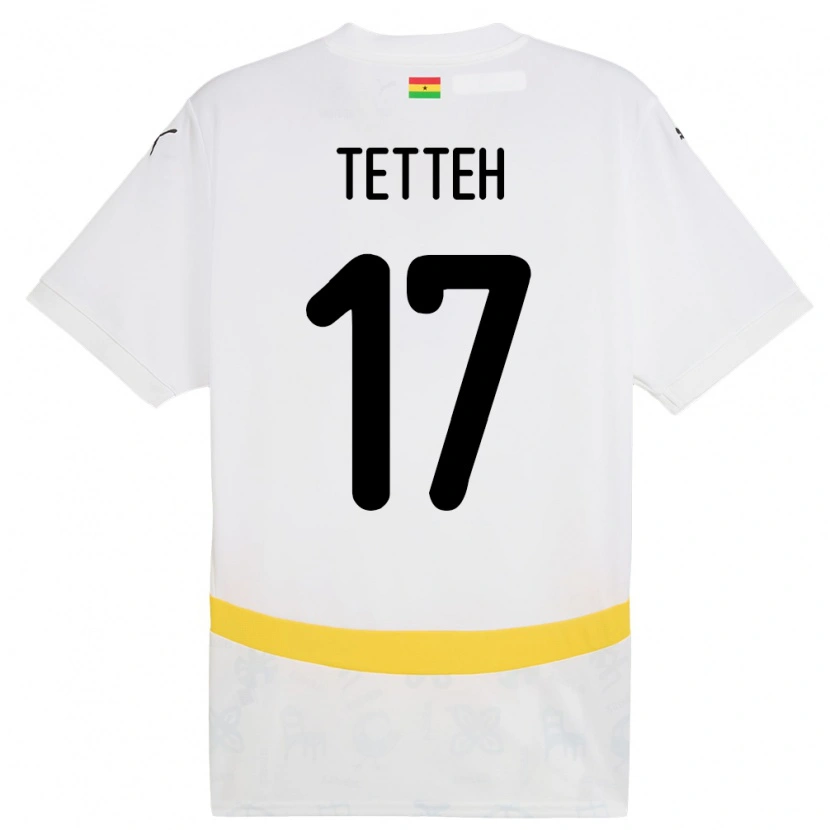 Danxen Dětské Ghana Benjamin Tetteh #17 Bílý Domů Hráčské Dresy 24-26 Dres