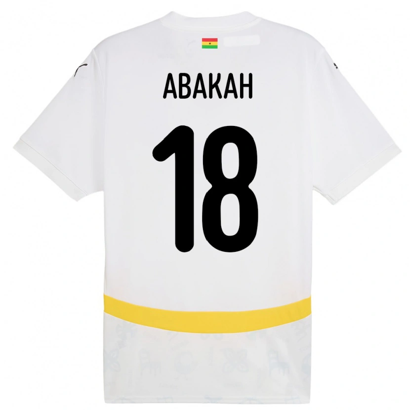 Danxen Dětské Ghana Philomena Abakah #18 Bílý Domů Hráčské Dresy 24-26 Dres