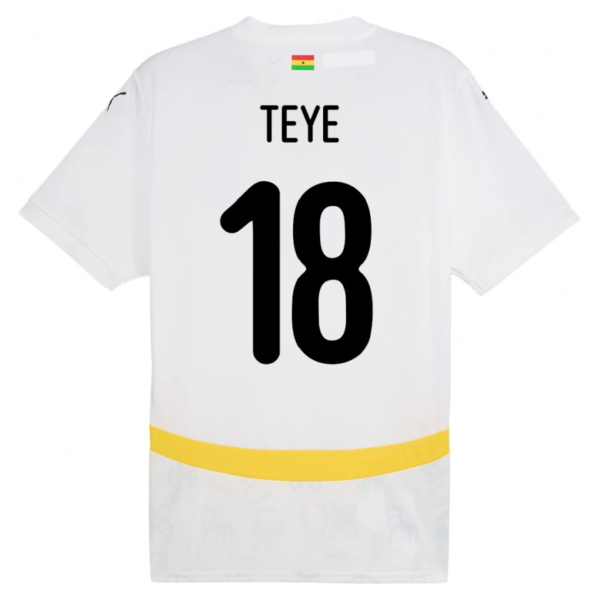 Danxen Dětské Ghana Suzzy Teye #18 Bílý Domů Hráčské Dresy 24-26 Dres