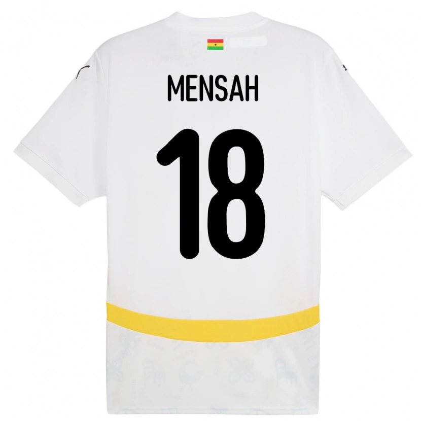 Danxen Dětské Ghana Isaac Mensah #18 Bílý Domů Hráčské Dresy 24-26 Dres