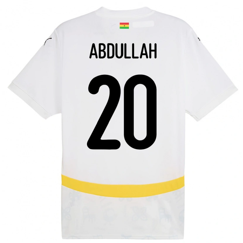 Danxen Dětské Ghana Razak Abdullah #20 Bílý Domů Hráčské Dresy 24-26 Dres