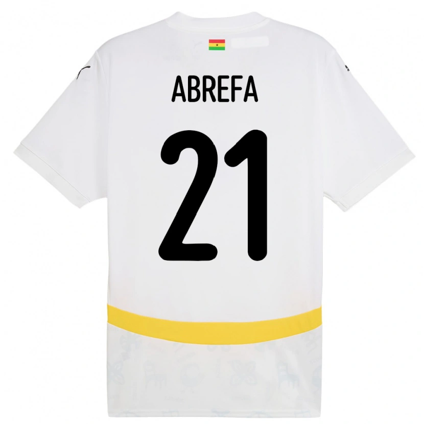 Danxen Dětské Ghana Kelvin Abrefa #21 Bílý Domů Hráčské Dresy 24-26 Dres