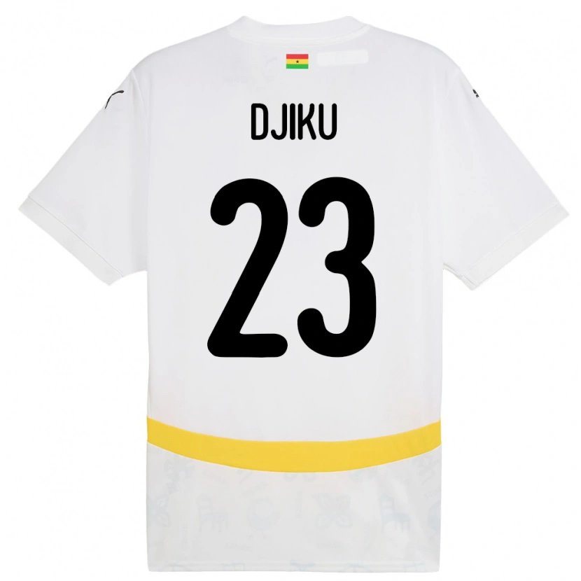 Danxen Dětské Ghana Alexander Djiku #23 Bílý Domů Hráčské Dresy 24-26 Dres