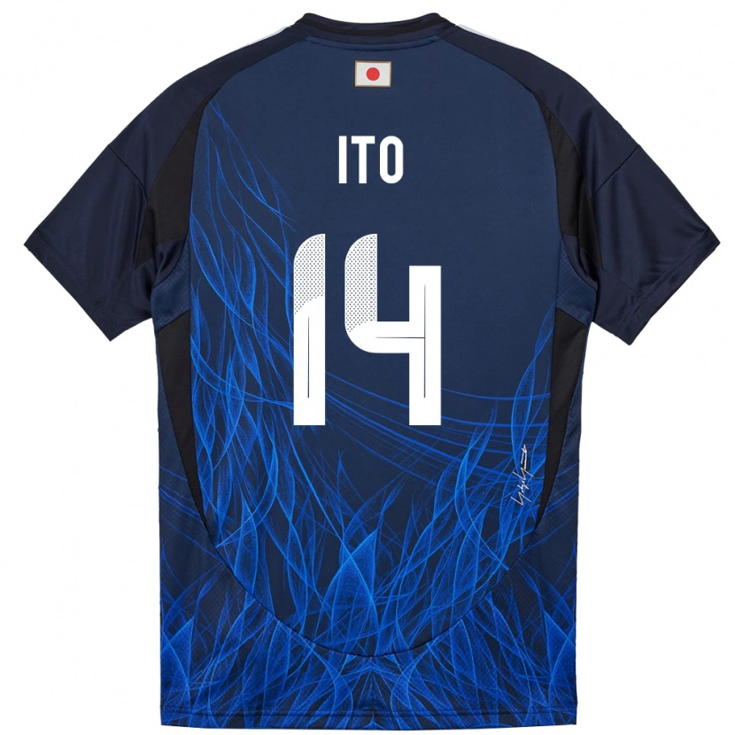 Danxen Dětské Japonsko Junya Ito #14 Tmavě Modrá Domů Hráčské Dresy 24-26 Dres