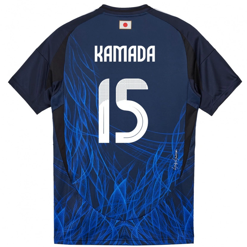 Danxen Dětské Japonsko Daichi Kamada #15 Tmavě Modrá Domů Hráčské Dresy 24-26 Dres