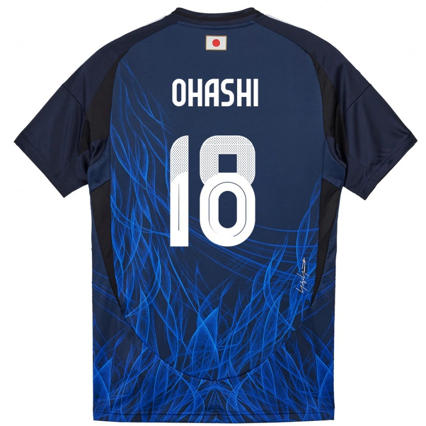 Danxen Dětské Japonsko Yuki Ohashi #18 Tmavě Modrá Domů Hráčské Dresy 24-26 Dres