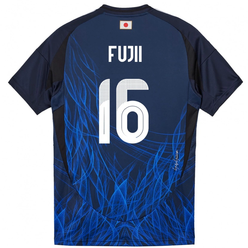 Danxen Dětské Japonsko Shota Fujii #16 Tmavě Modrá Domů Hráčské Dresy 24-26 Dres
