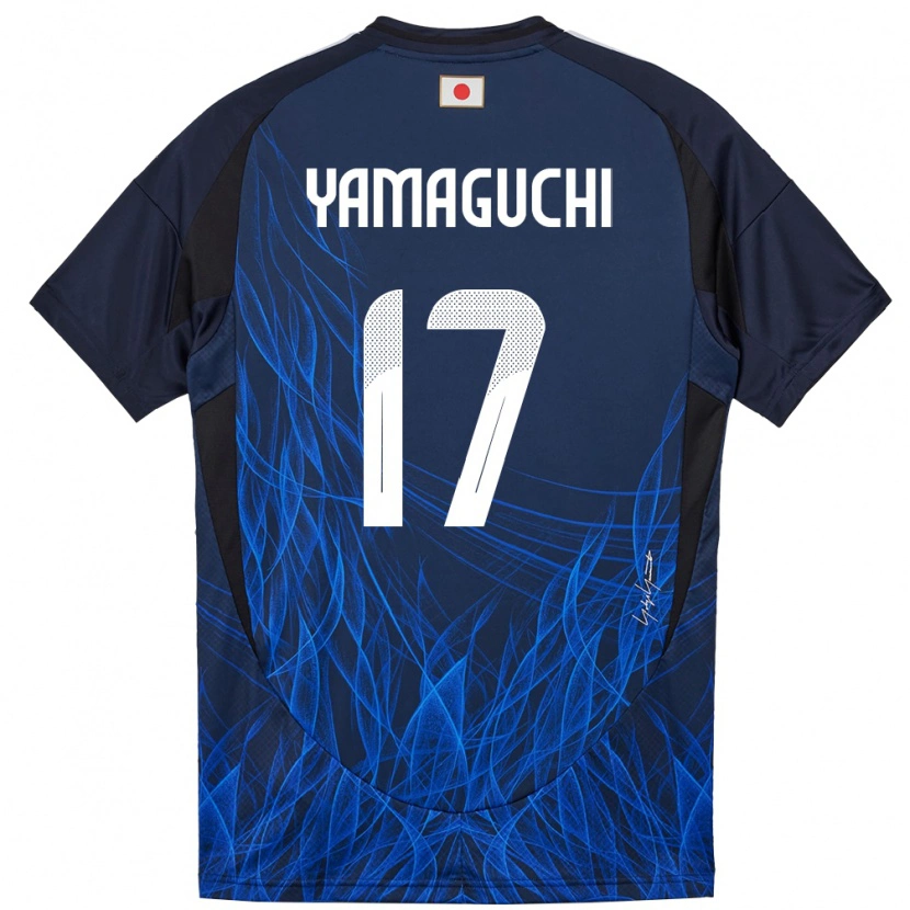 Danxen Dětské Japonsko Taiyo Yamaguchi #17 Tmavě Modrá Domů Hráčské Dresy 24-26 Dres