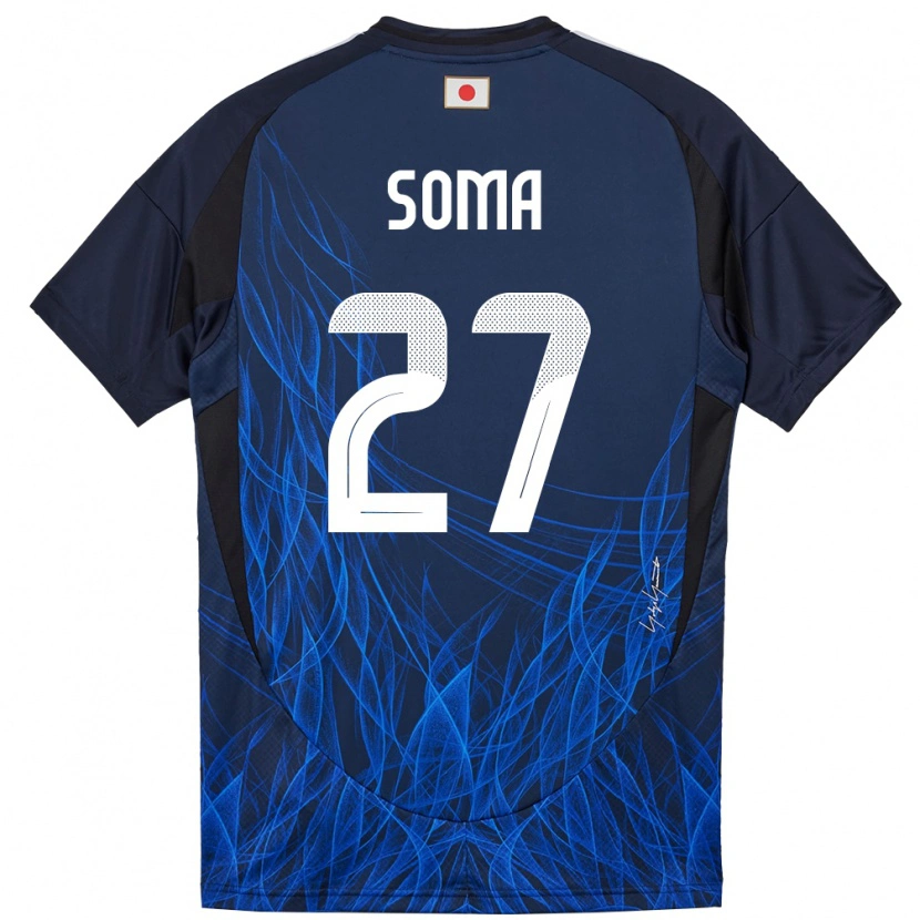 Danxen Dětské Japonsko Yuki Soma #27 Tmavě Modrá Domů Hráčské Dresy 24-26 Dres