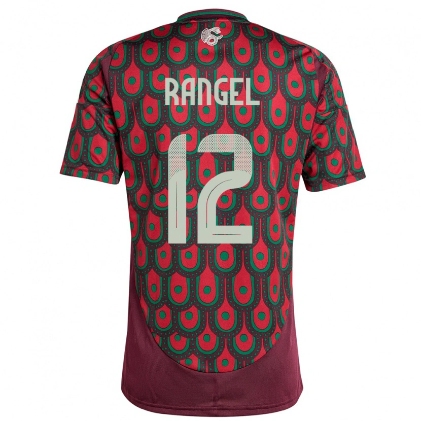 Danxen Dětské Mexiko Raúl Rangel #12 Maroon Domů Hráčské Dresy 24-26 Dres