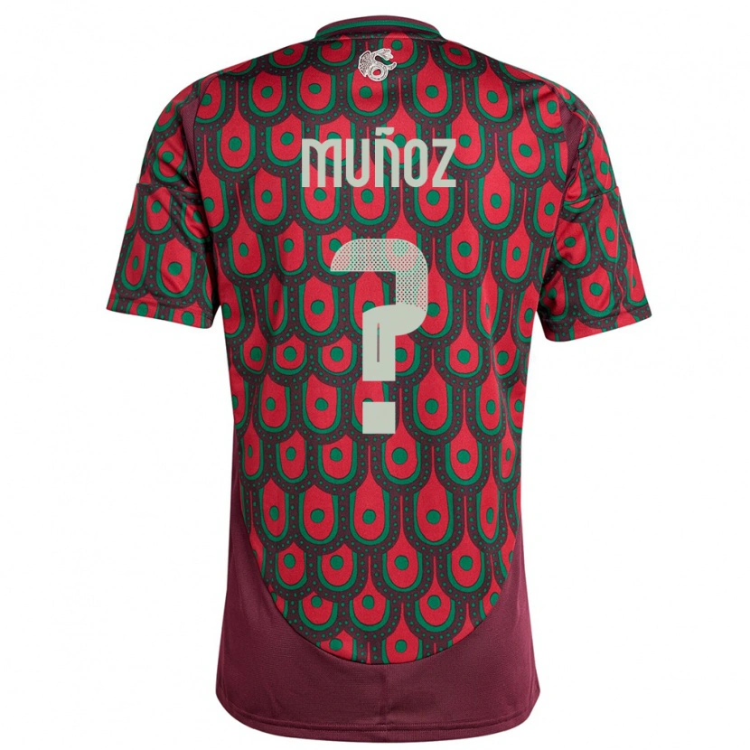 Danxen Dětské Mexiko Emiliano Muñoz #0 Maroon Domů Hráčské Dresy 24-26 Dres