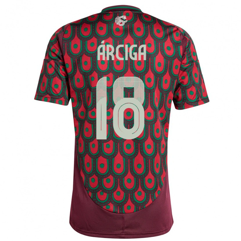 Danxen Dětské Mexiko Ramiro Árciga #18 Maroon Domů Hráčské Dresy 24-26 Dres