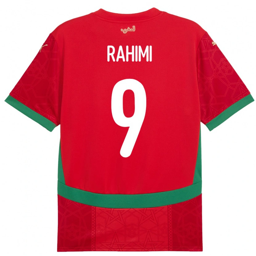 Danxen Dětské Maroko Soufiane Rahimi #9 Červený Domů Hráčské Dresy 24-26 Dres