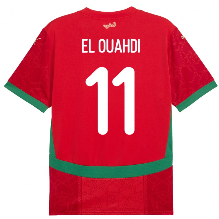 Danxen Dětské Maroko Zakaria El Ouahdi #11 Červený Domů Hráčské Dresy 24-26 Dres