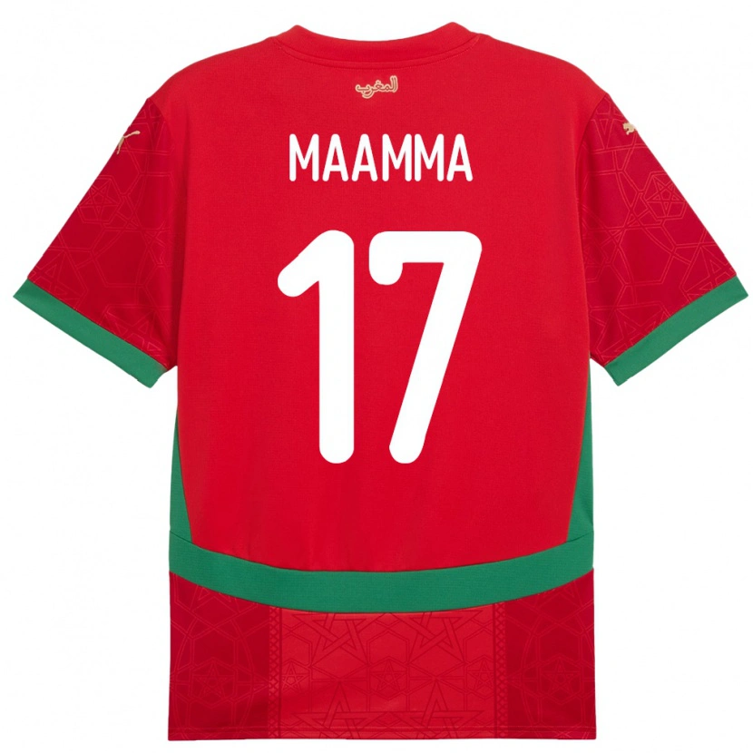 Danxen Dětské Maroko Othmane Maamma #17 Červený Domů Hráčské Dresy 24-26 Dres