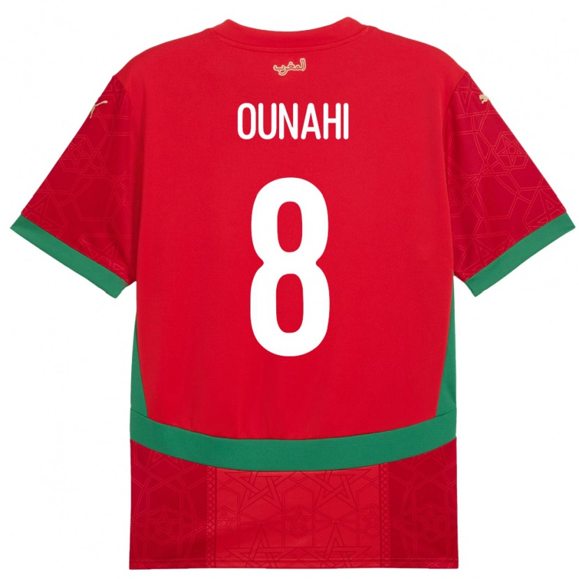 Danxen Dětské Maroko Azzeddine Ounahi #8 Červený Domů Hráčské Dresy 24-26 Dres