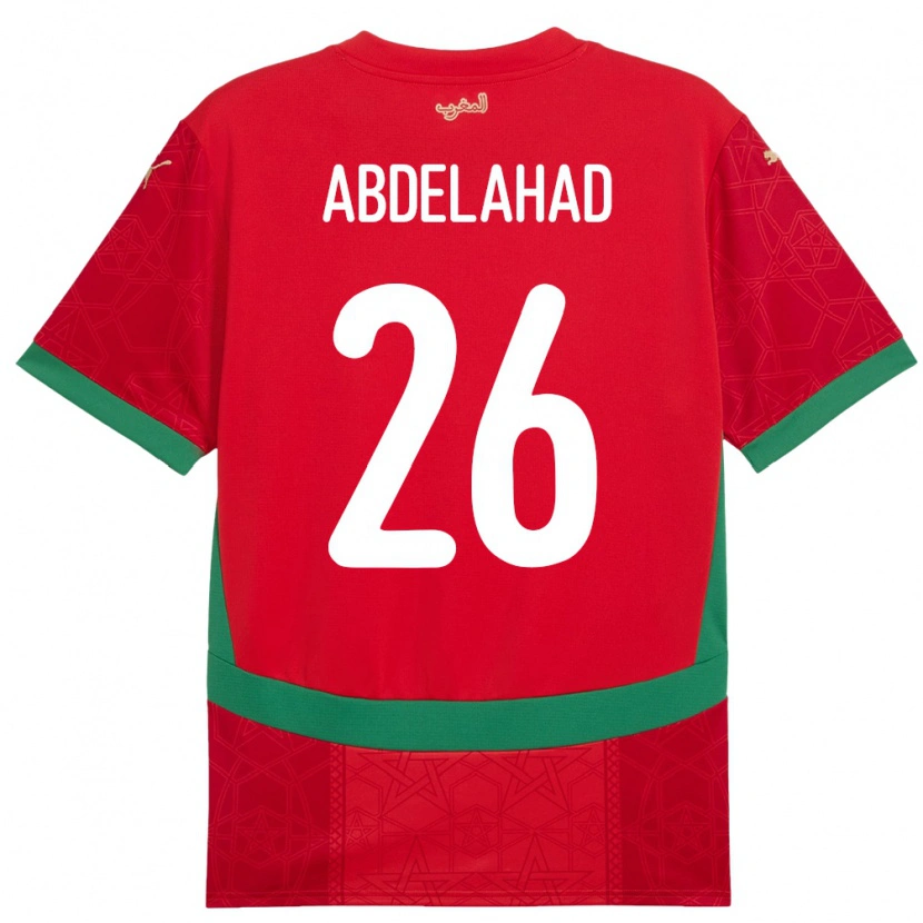 Danxen Dětské Maroko Imane Abdelahad #26 Červený Domů Hráčské Dresy 24-26 Dres
