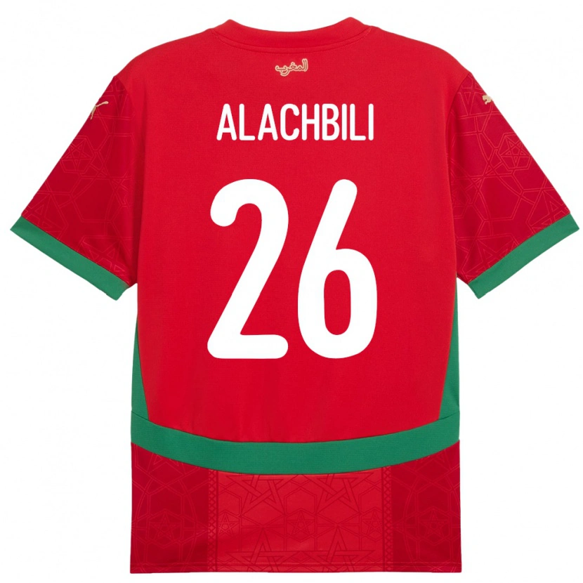 Danxen Dětské Maroko Taha Alachbili #26 Červený Domů Hráčské Dresy 24-26 Dres