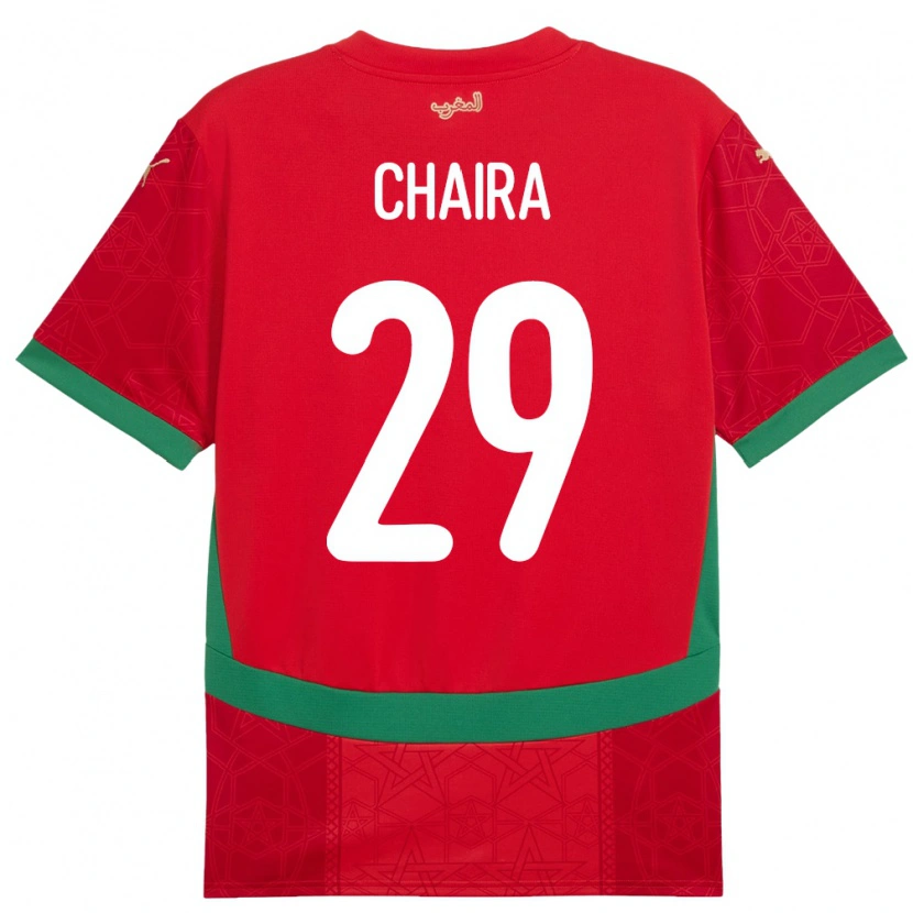 Danxen Dětské Maroko Ilyas Chaira #29 Červený Domů Hráčské Dresy 24-26 Dres