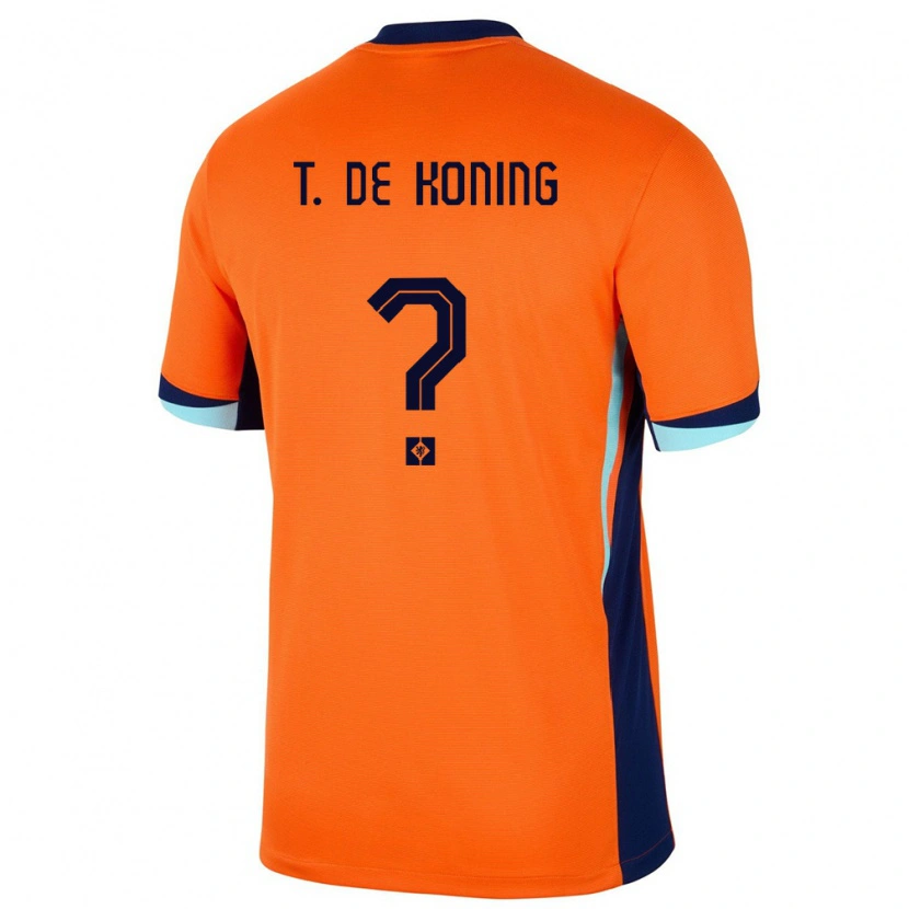 Danxen Dětské Nizozemsko Tim De Koning #0 Oranžový Domů Hráčské Dresy 24-26 Dres