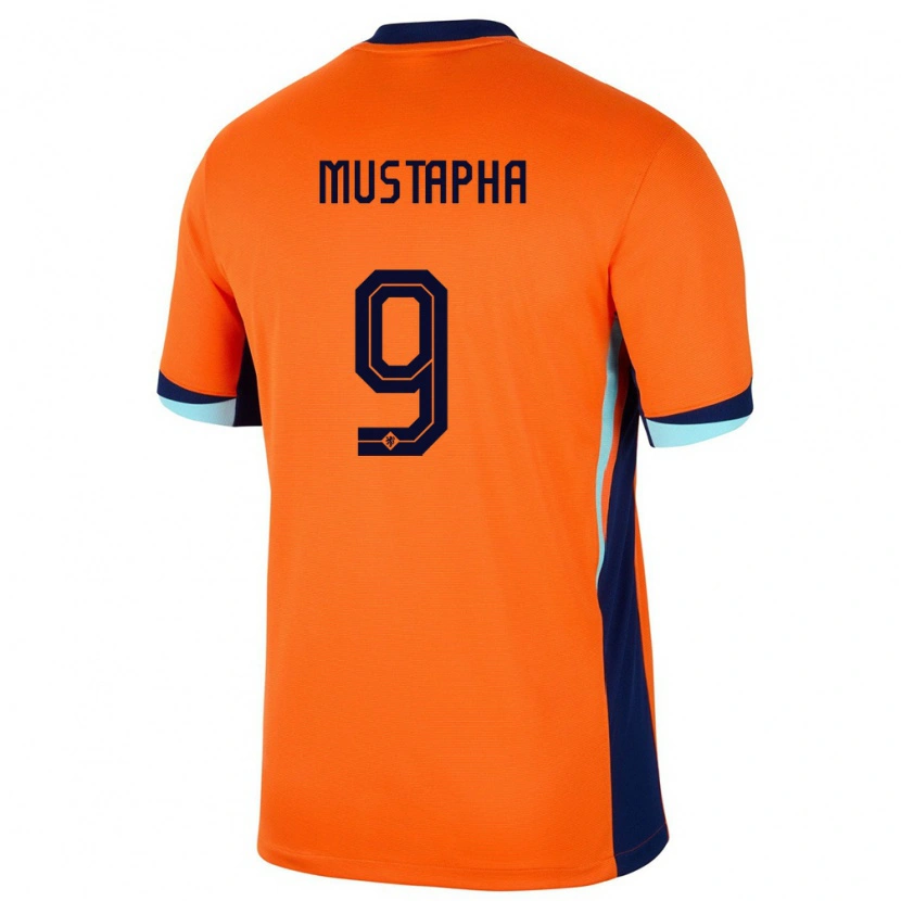 Danxen Dětské Nizozemsko Jesaja Mustapha #9 Oranžový Domů Hráčské Dresy 24-26 Dres