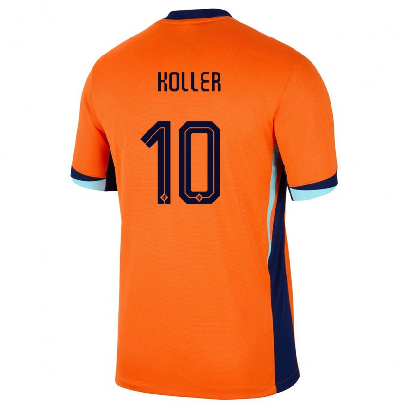 Danxen Dětské Nizozemsko Jim Koller #10 Oranžový Domů Hráčské Dresy 24-26 Dres