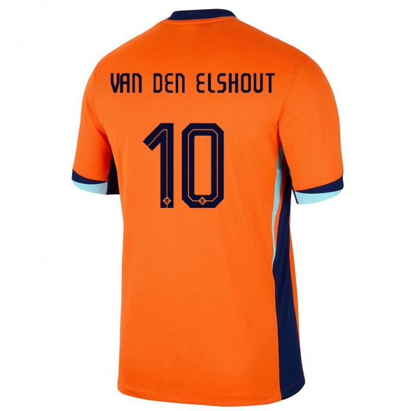 Danxen Dětské Nizozemsko Tobias Van Den Elshout #10 Oranžový Domů Hráčské Dresy 24-26 Dres