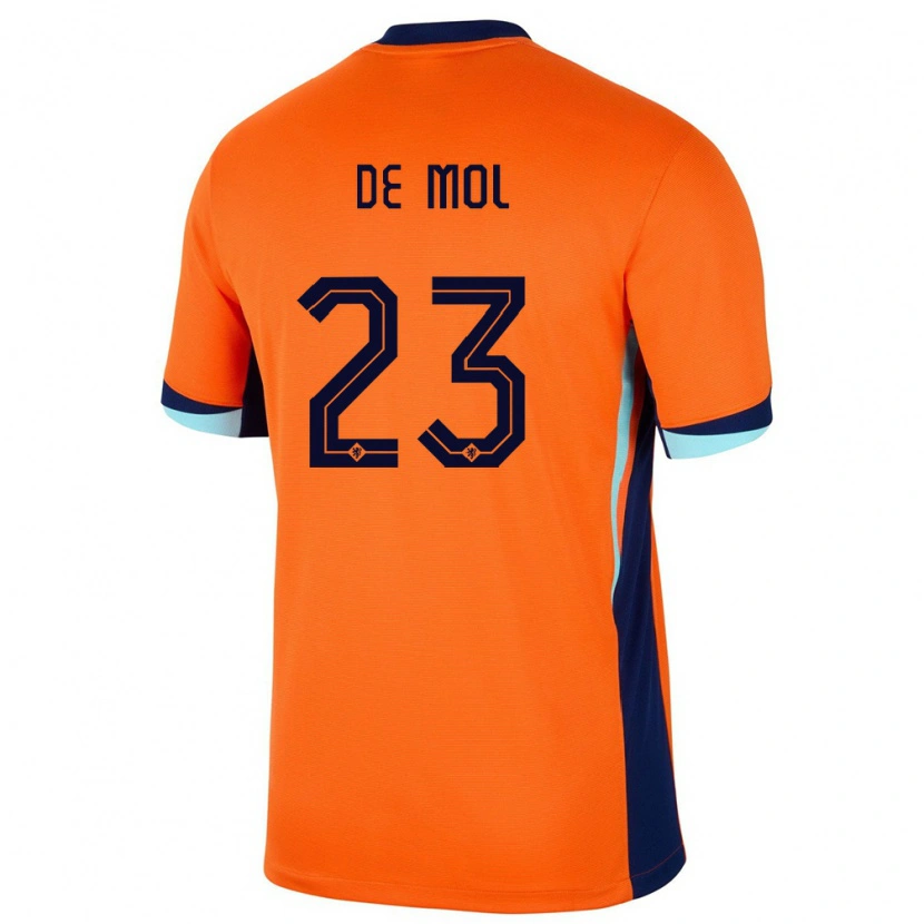 Danxen Dětské Nizozemsko Stenn De Mol #23 Oranžový Domů Hráčské Dresy 24-26 Dres