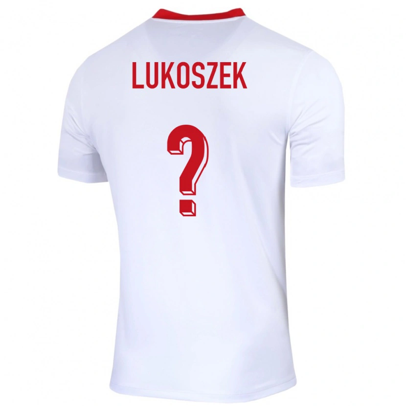 Danxen Dětské Polsko Kamil Lukoszek #0 Bílý Domů Hráčské Dresy 24-26 Dres
