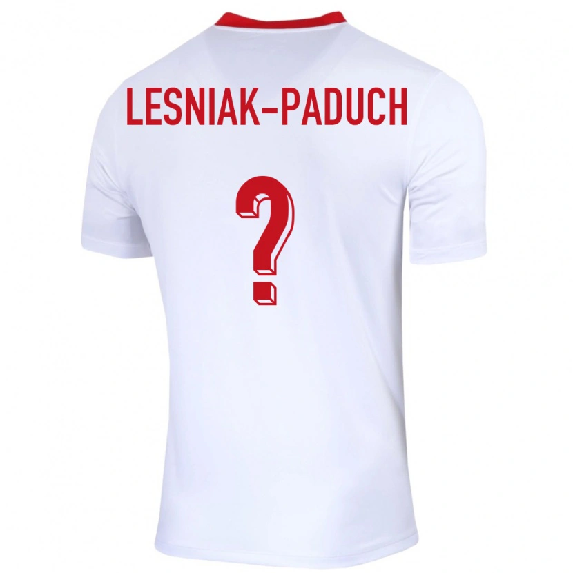 Danxen Dětské Polsko Nikodem Lesniak-Paduch #0 Bílý Domů Hráčské Dresy 24-26 Dres