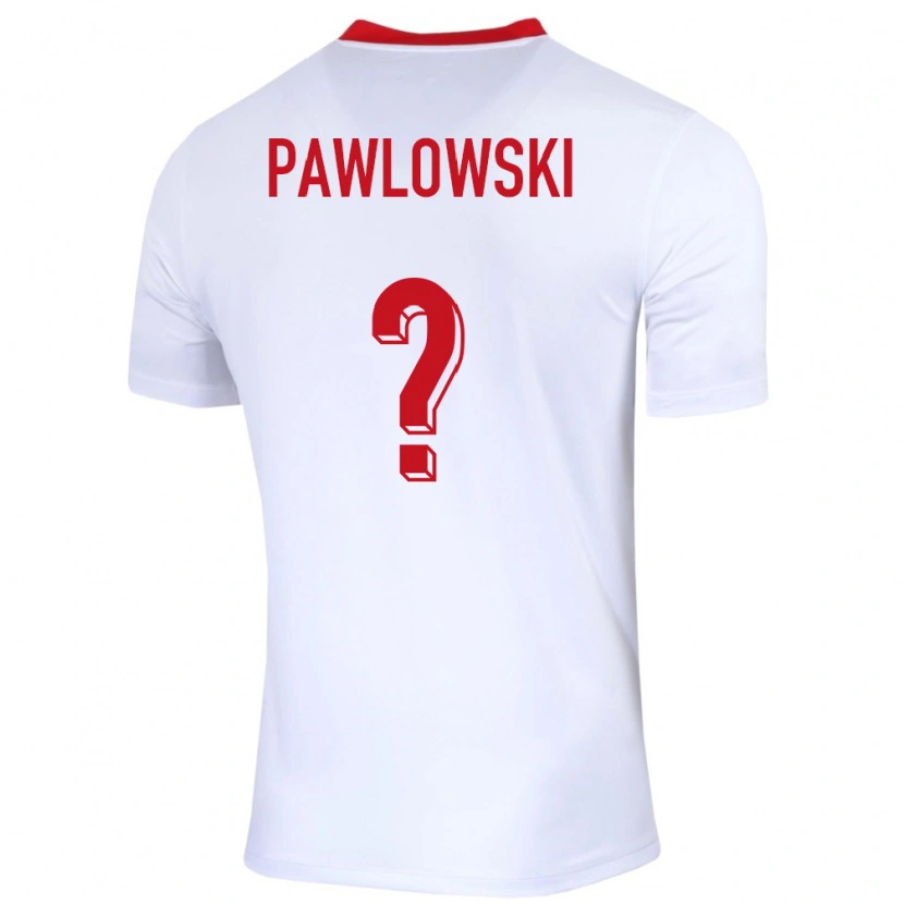 Danxen Dětské Polsko Michal Pawlowski #0 Bílý Domů Hráčské Dresy 24-26 Dres